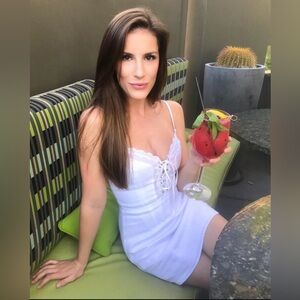 Reformation Lace and Linen Mini Dress